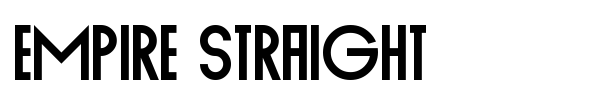 Empire Straight font preview